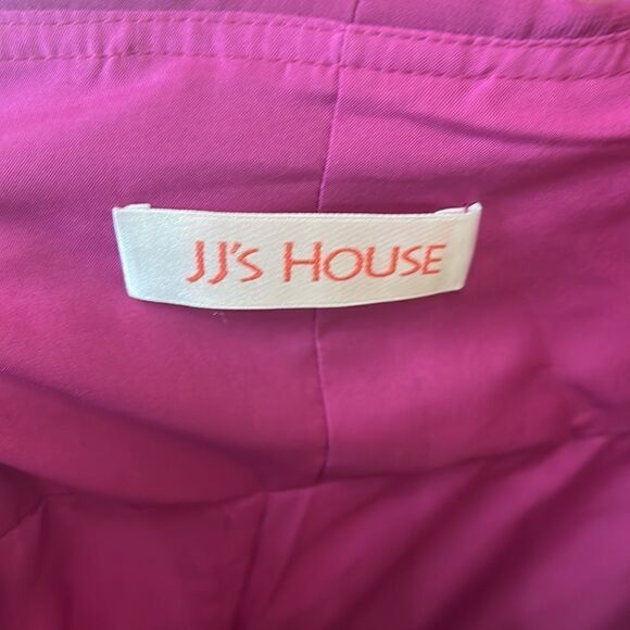 JJ’S House Dress One Shoulder Sheer Lined Magenta Purple Formal Maxi Lined - Picture 9 of 15